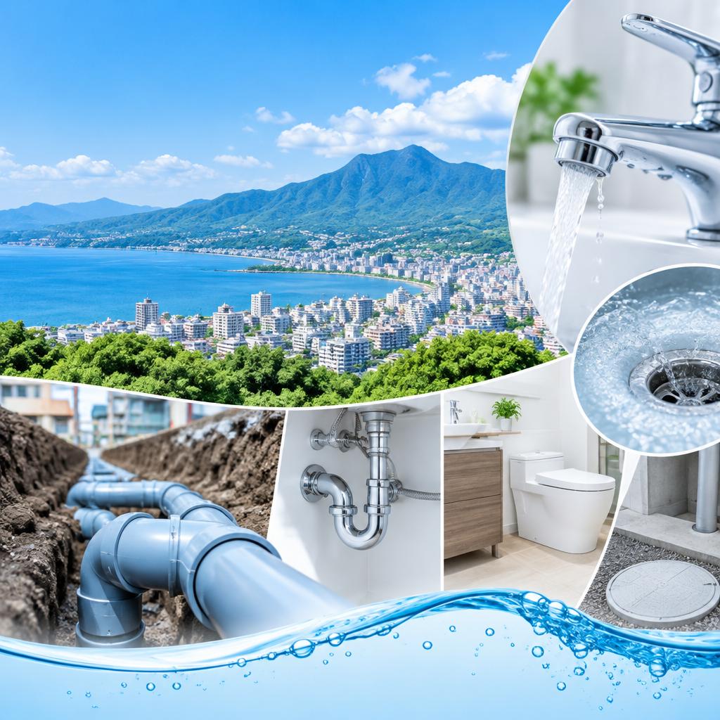 大分の水道設備業者なら永興設備。水漏れ・つまりから給排水工事、下水切替、リフォームまで、地域密着で迅速・丁寧に対応します。現地調査・お見積り無料。