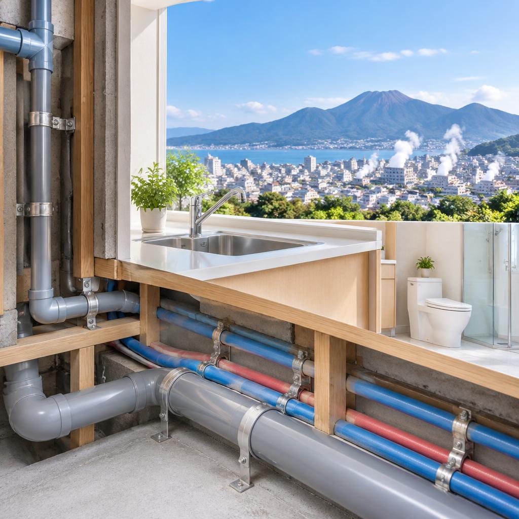 見えない屋内配管こそ、確かな工事で安心を。大分の水回りを、調査から施工まで丁寧に支えます。