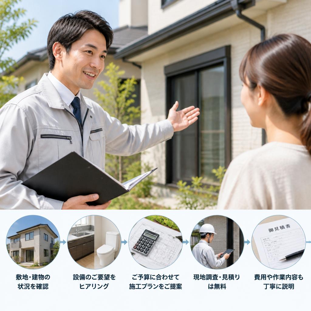 計画段階から相談できる、無駄のない工事プラン