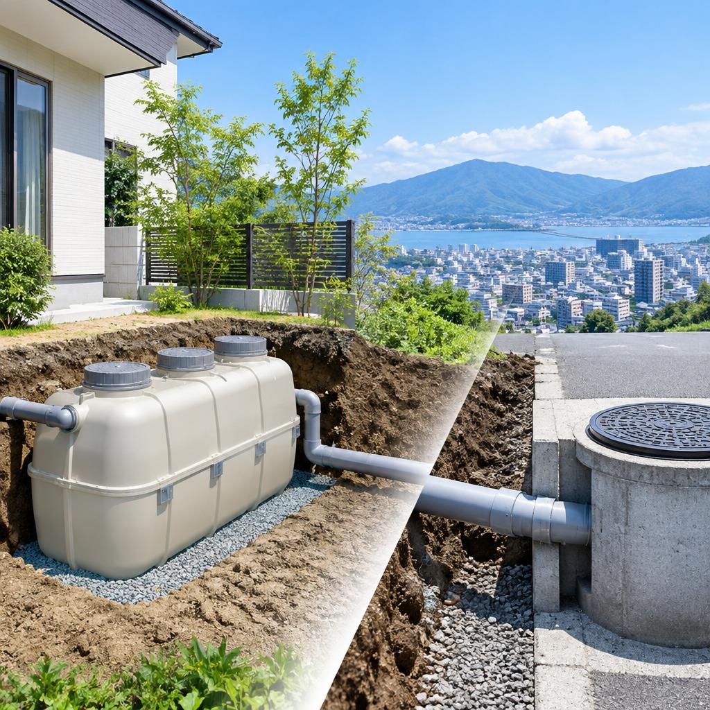 浄化槽の設置から公共下水への切り替えまで。大分の水回りを、永興設備が確かな施工で支えます。