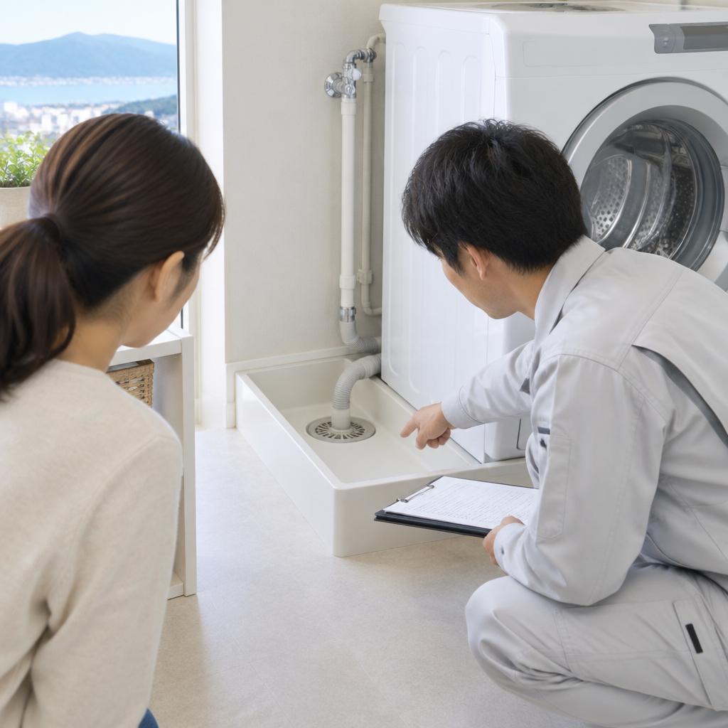 永興設備の洗濯機パン修理・交換｜調査から施工まで